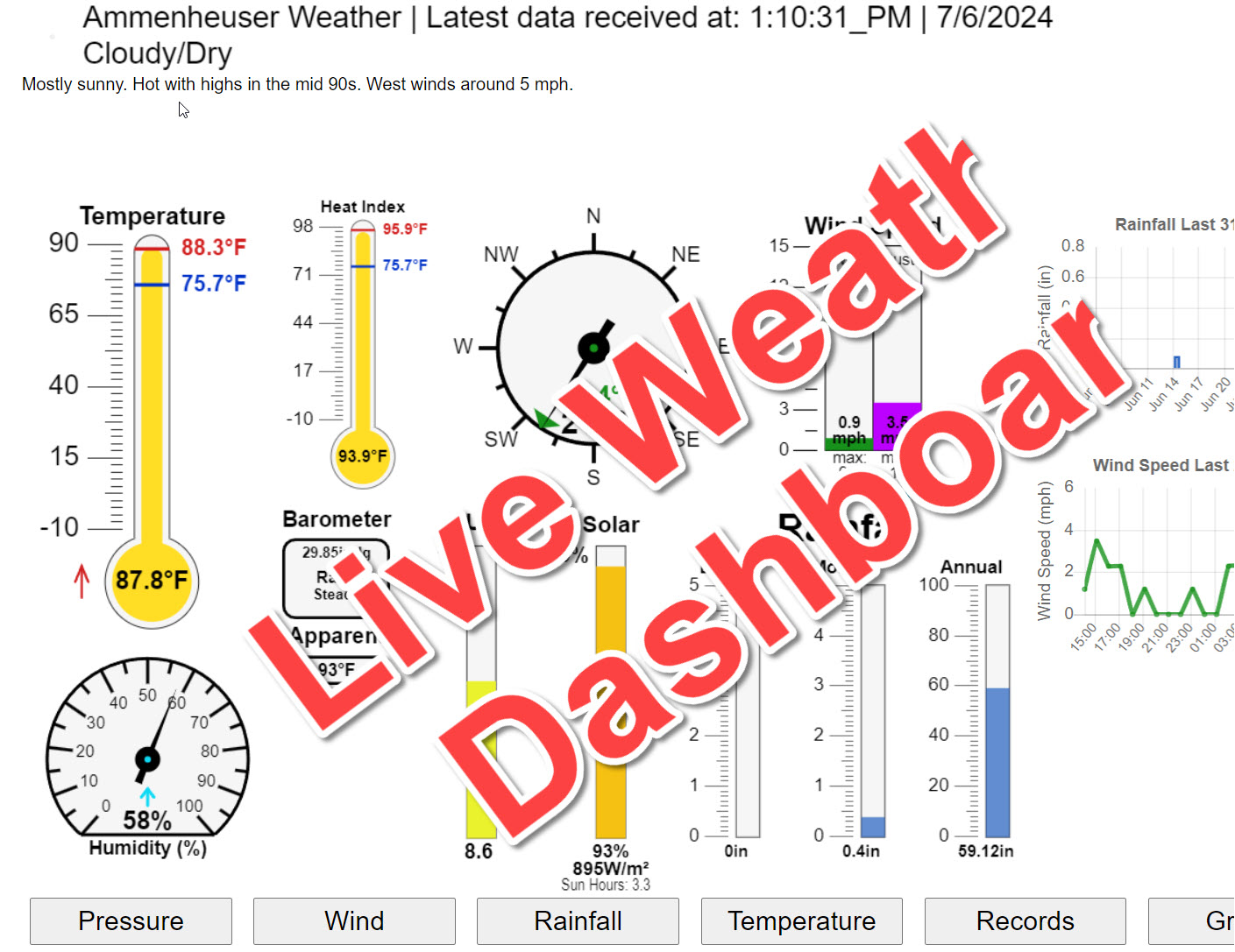 View Ammenheuser Weather with Weather Display Live